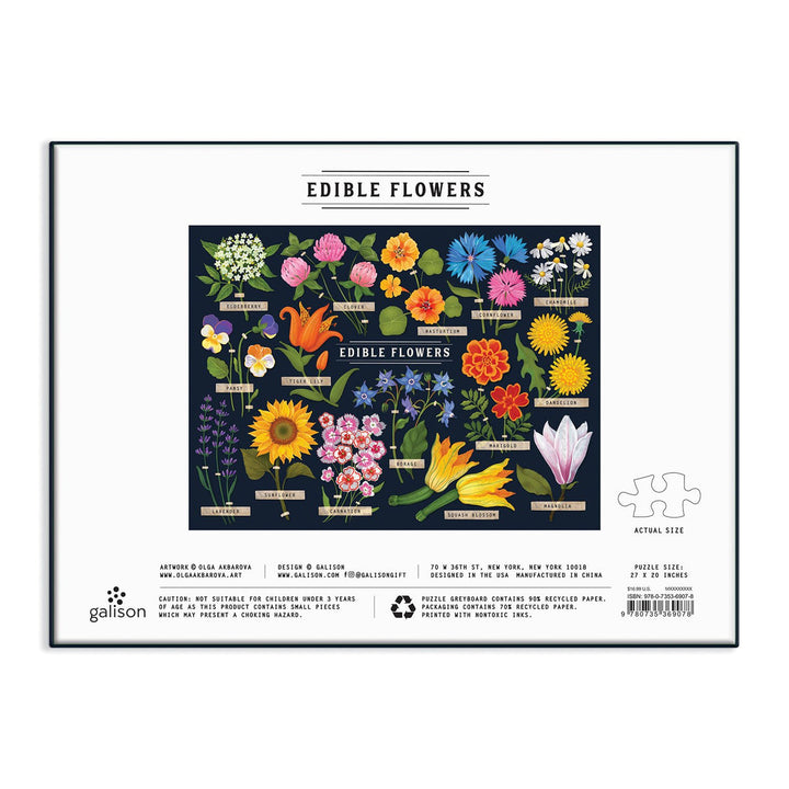 Edible Flowers 1000 Piece Puzzle - Merry Piglets