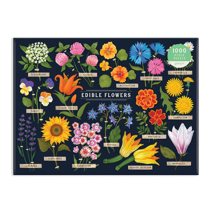 Edible Flowers 1000 Piece Puzzle - Merry Piglets