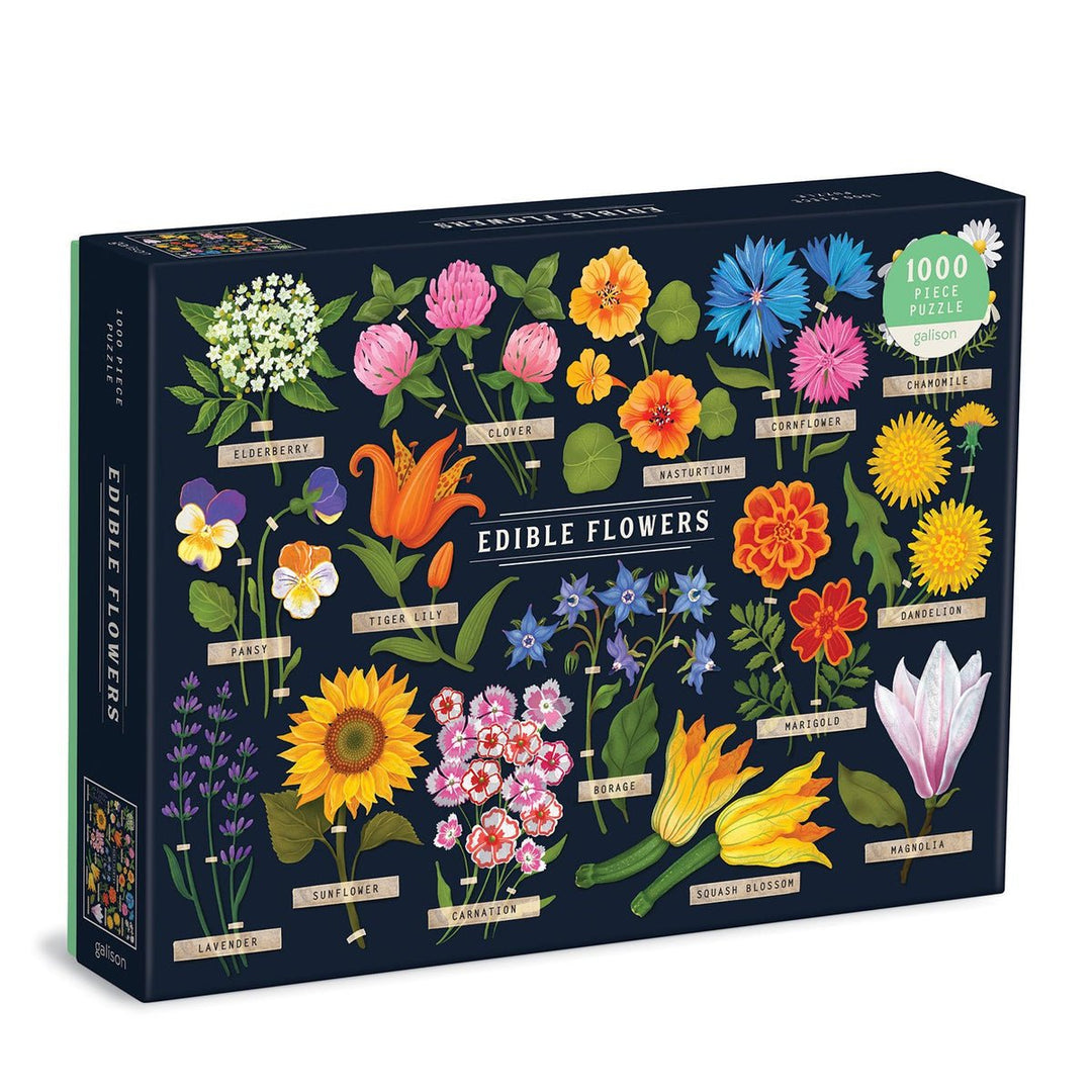 Edible Flowers 1000 Piece Puzzle - Merry PigletsGalison