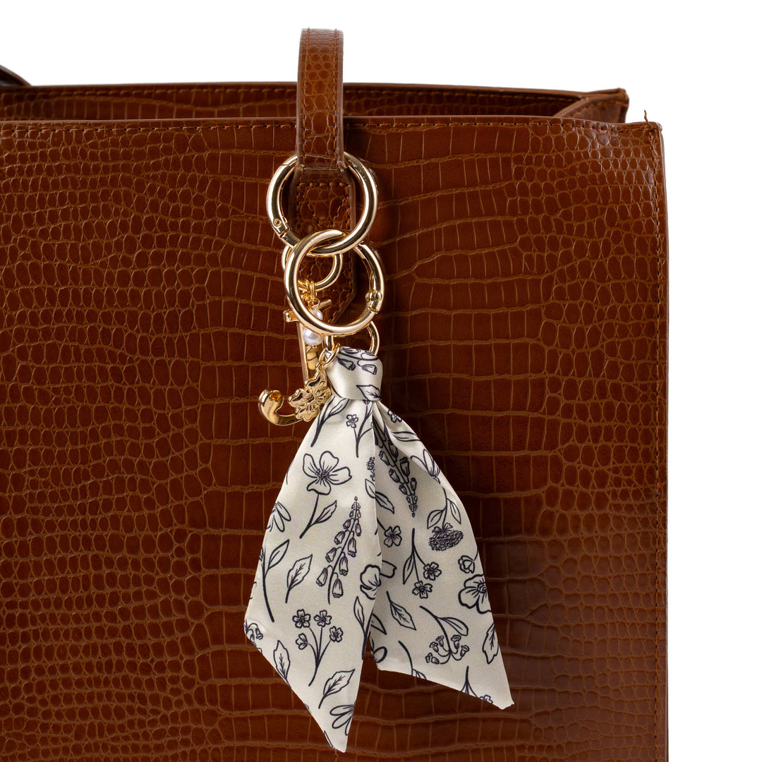 Sunny Poppies Satin Keychain