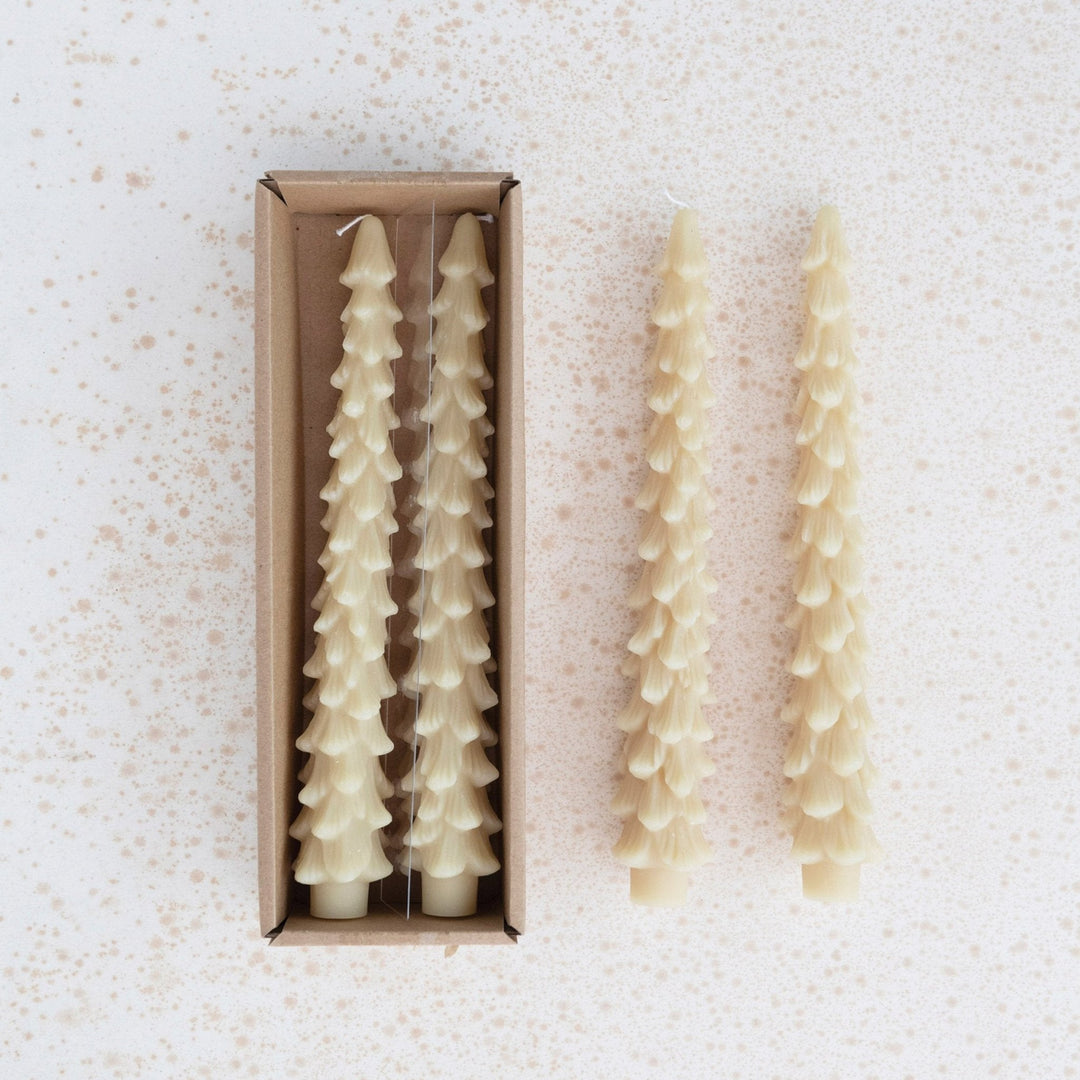 Eggnog Tree Taper Candles - Merry PigletsCreative Co-Op
