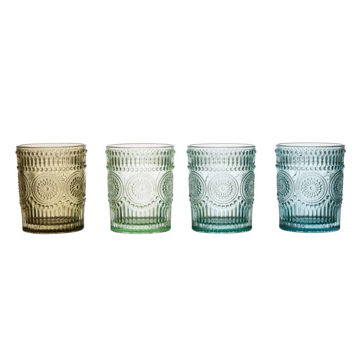 Embossed Drinking Glass - Merry PigletsCreative Co - Op