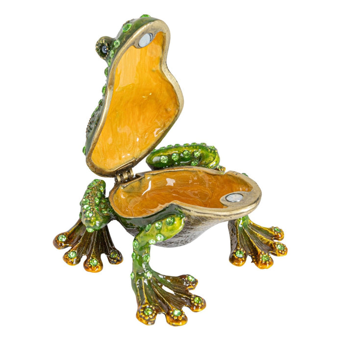 Enameled Frog Trinket Box - Merry PigletsCreative Co - Op