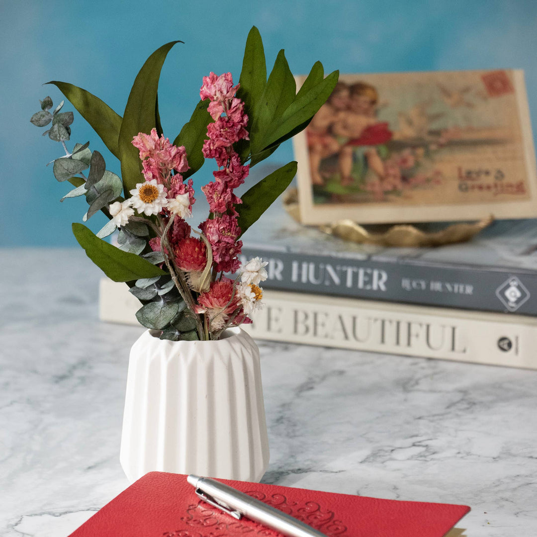Eucalyptus & Pink Larkspur Mini Bouquet - Merry PigletsAndaluca