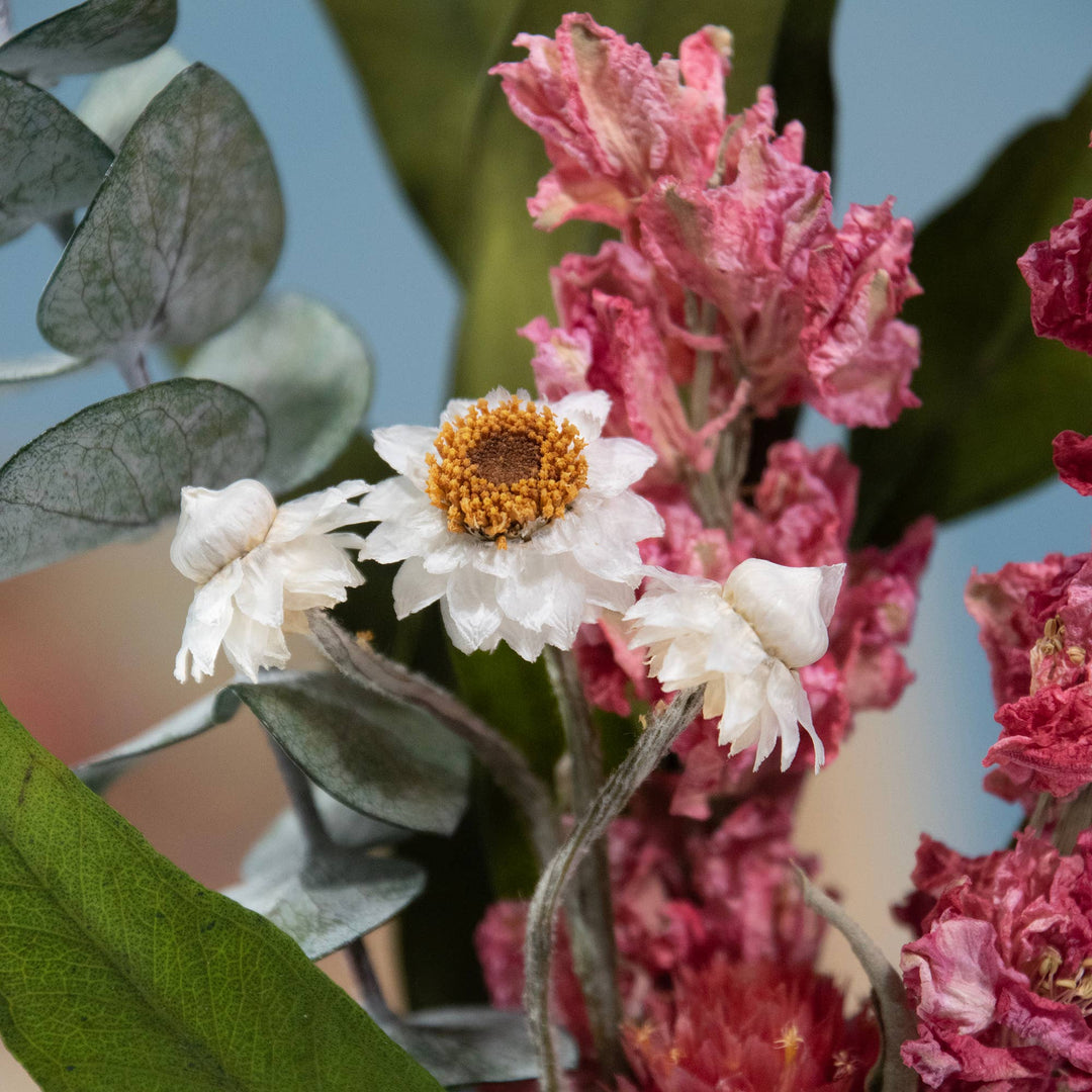 Eucalyptus & Pink Larkspur Mini Bouquet - Merry PigletsAndaluca