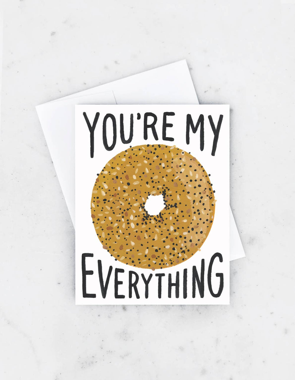 Everything Bagel Greeting Card - Merry PigletsIdlewild Co.