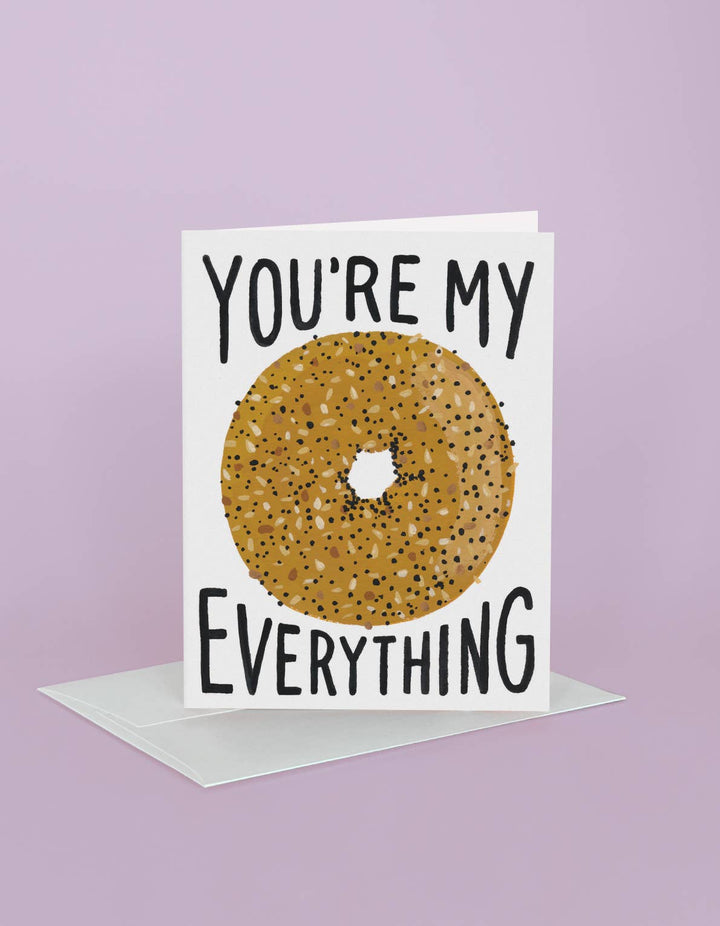 Everything Bagel Greeting Card - Merry PigletsIdlewild Co.
