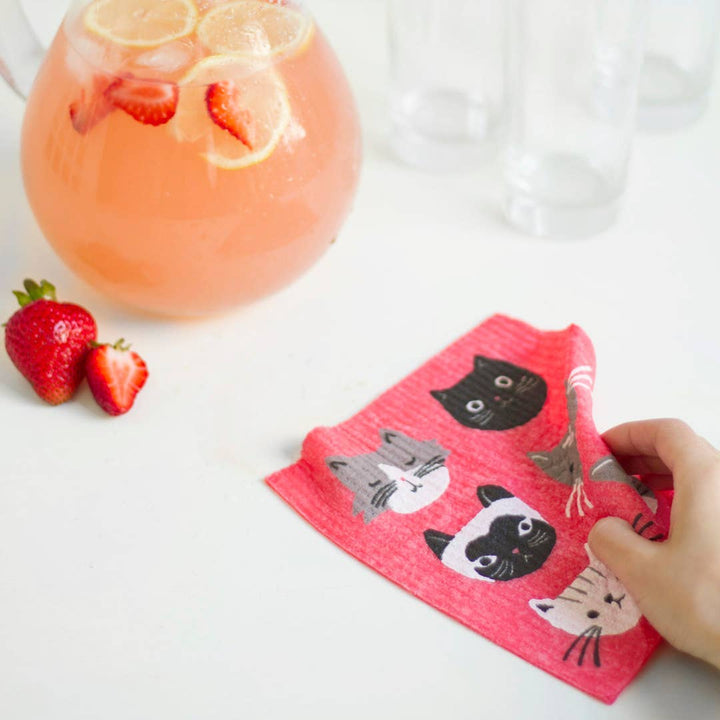 Cats Meow Swedish Dishcloth - Merry Piglets
