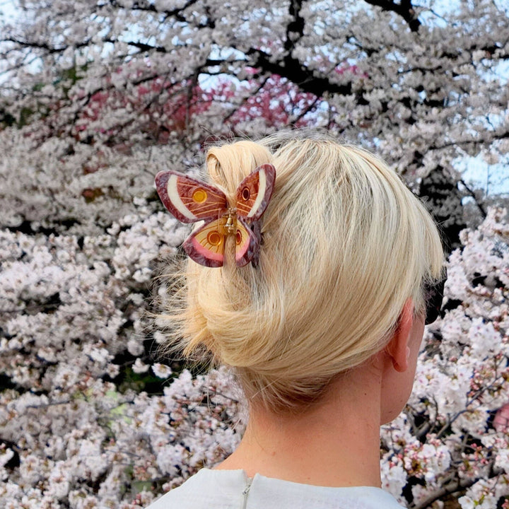 Emperor Silk Moth Claw Hair Clip