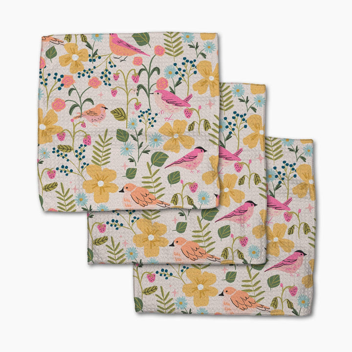 Summer Songbirds Dishcloth Set