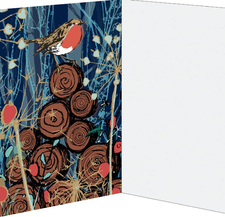 Winters Tale Robin Advent Calendar Greeting Card