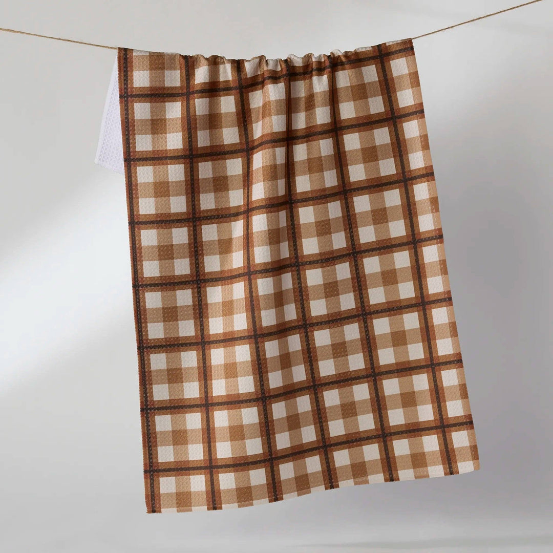Rich Cocoa Tea Geometry Tea Towel