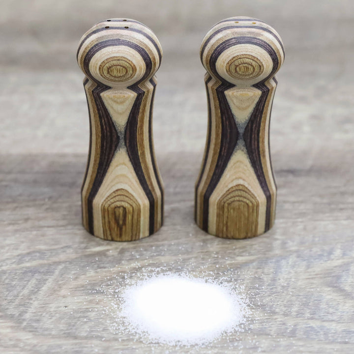 Natural Wood Salt & Pepper Shaker Set