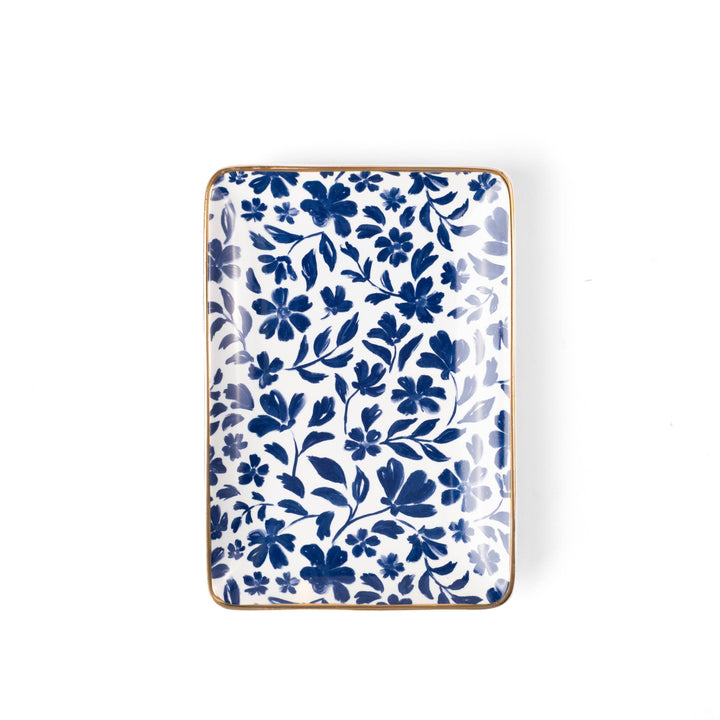 Porcelain Floral Trinket Dish