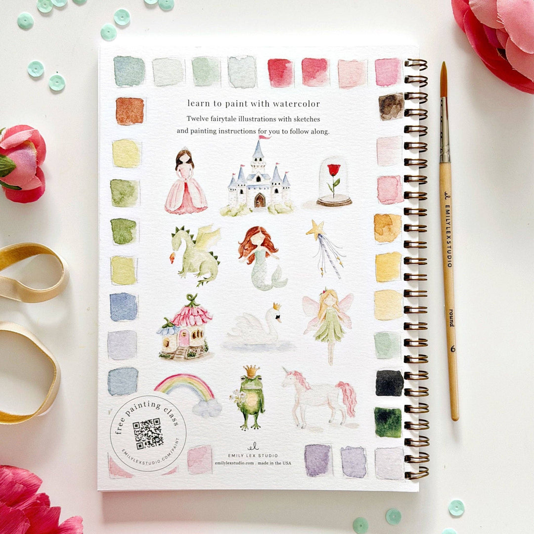 Fairytale Watercolor Workbook - Merry Pigletsemily lex studio