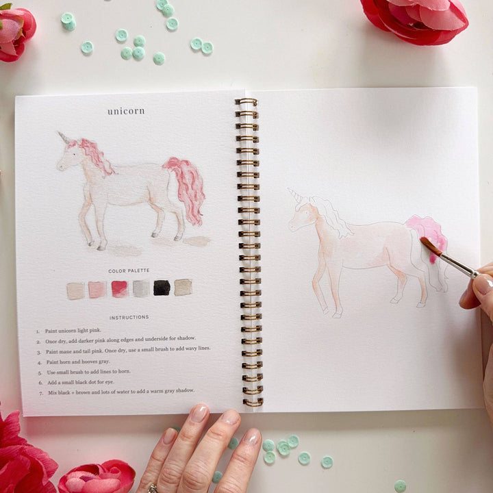 Fairytale Watercolor Workbook - Merry Pigletsemily lex studio