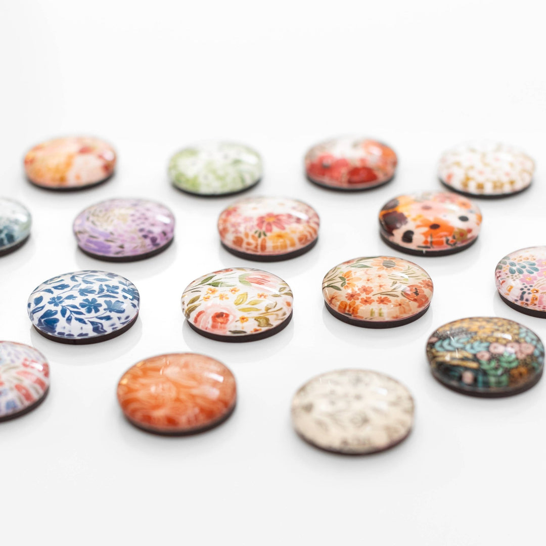 Fall Floral Glass Magnets Set - Merry PigletsElyse Breanne Design
