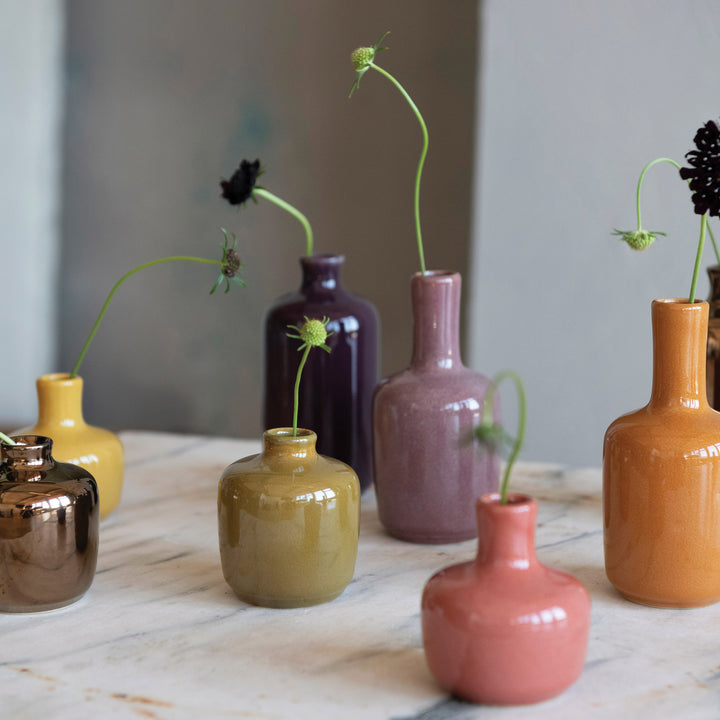 Cozy Hand Painted Stoneware Vase