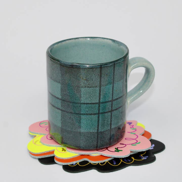 Fat Cat Coasters - Set of 4 - Merry PigletsArk Colour Design