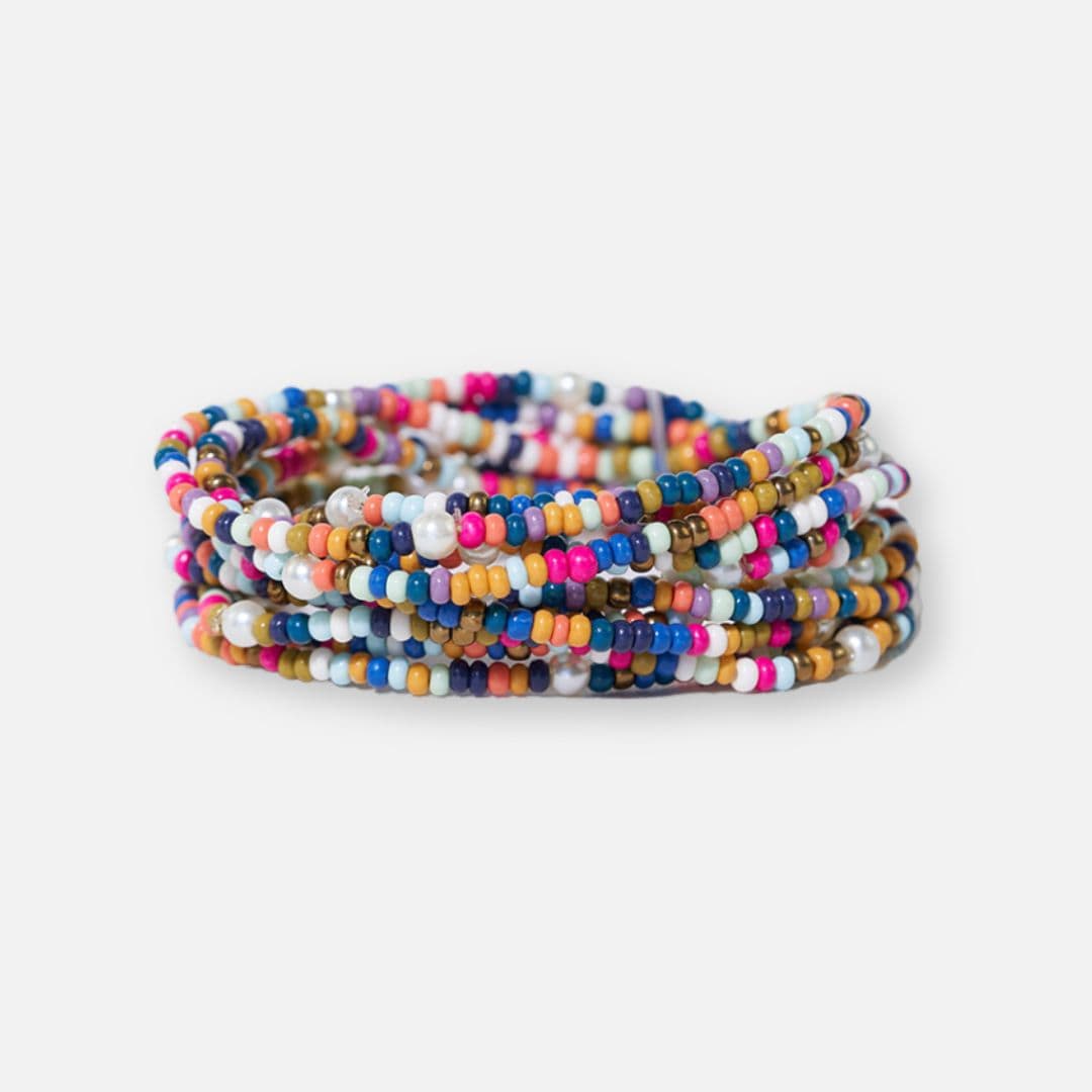 Beaded 10 Strand Stretch Bracelets - Multicolor