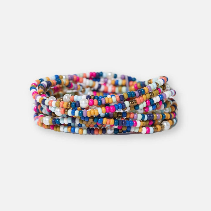 Beaded 10 Strand Stretch Bracelets - Multicolor