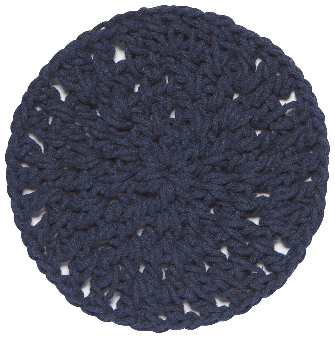 Midnight Blue Round Knotted Trivet - Merry Piglets