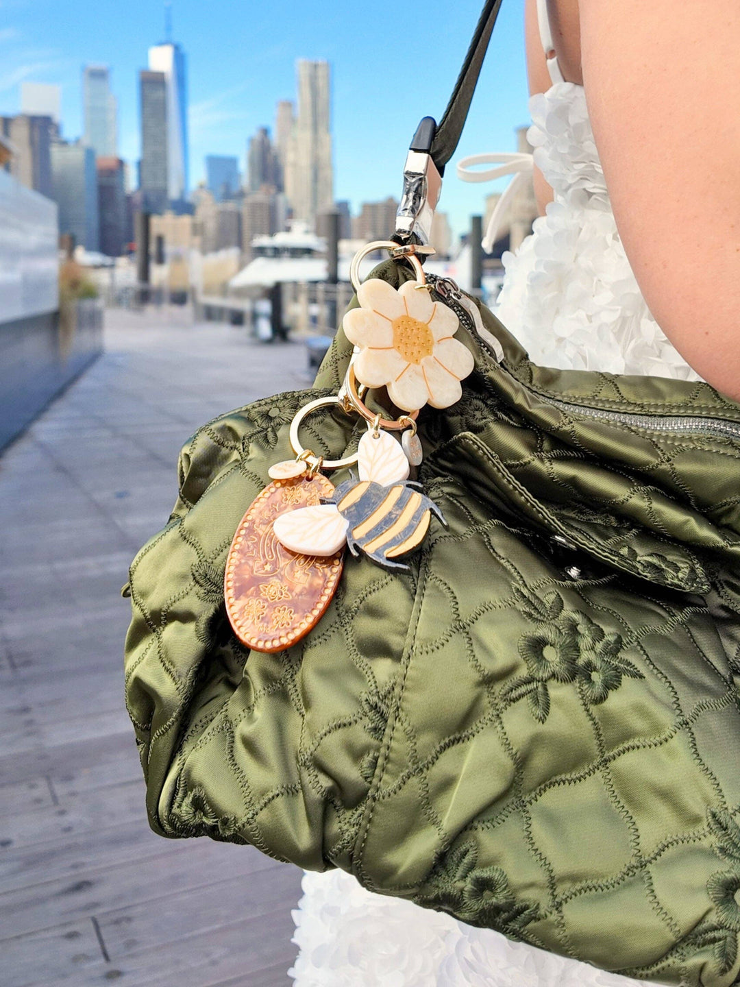 Honey Bee Bag Charm + Keychain