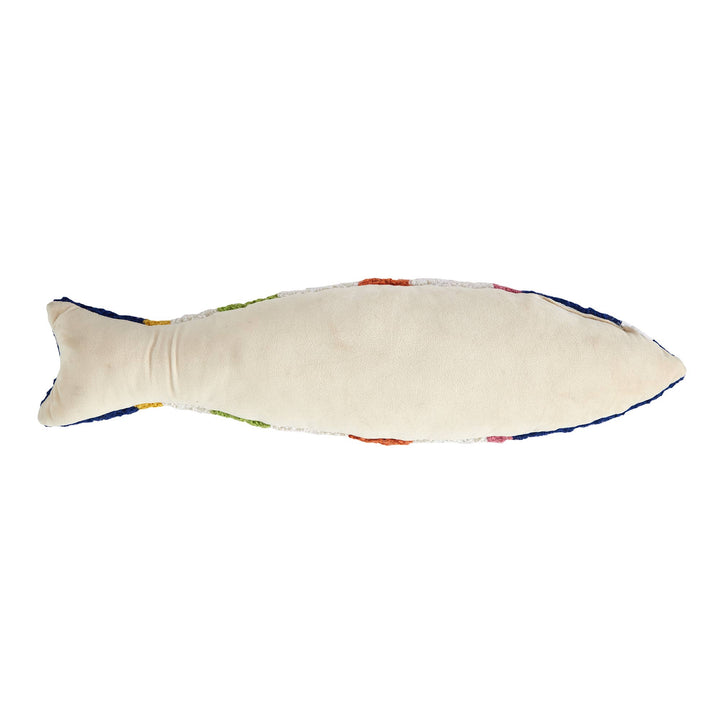 Striped Fish Wool Hooked Pillow
