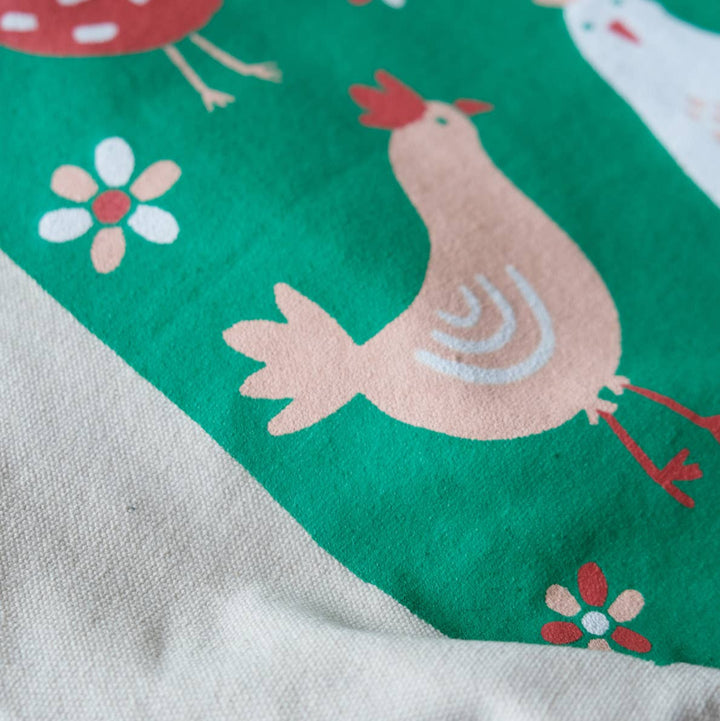 Chicken Field Canvas Tote Bag