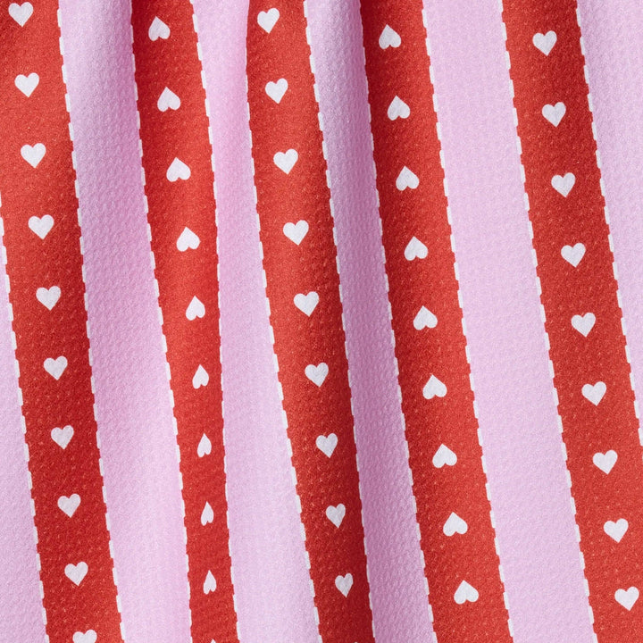Ribbon Hearts Tea Towel