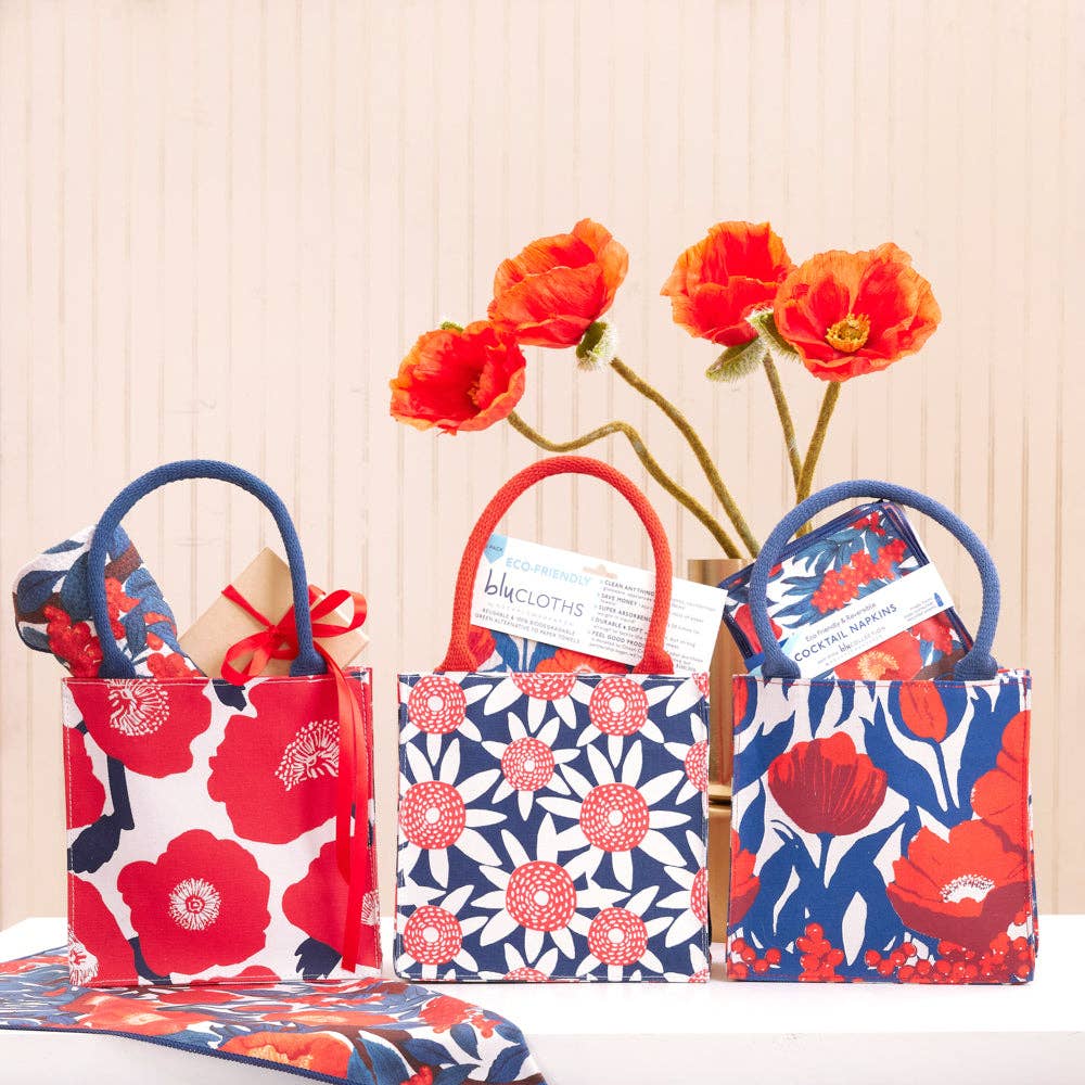 Poppies Reusable Gift Bag