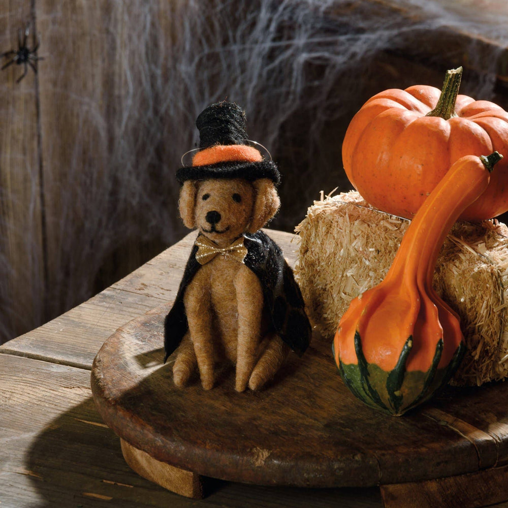 Felt Witch Dog - Merry PigletsPrimitives by Kathy