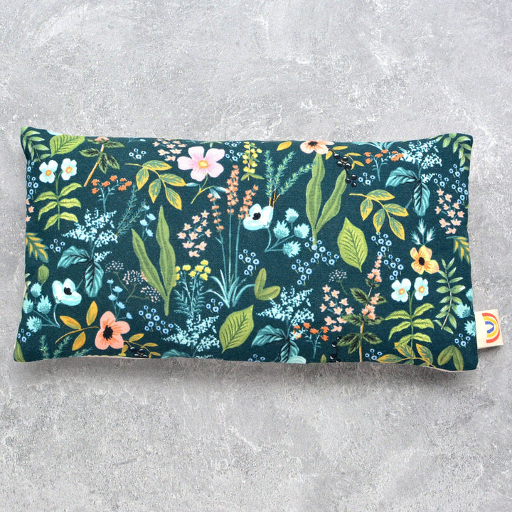 Lavender Eye Pillow: Herb Floral Teal