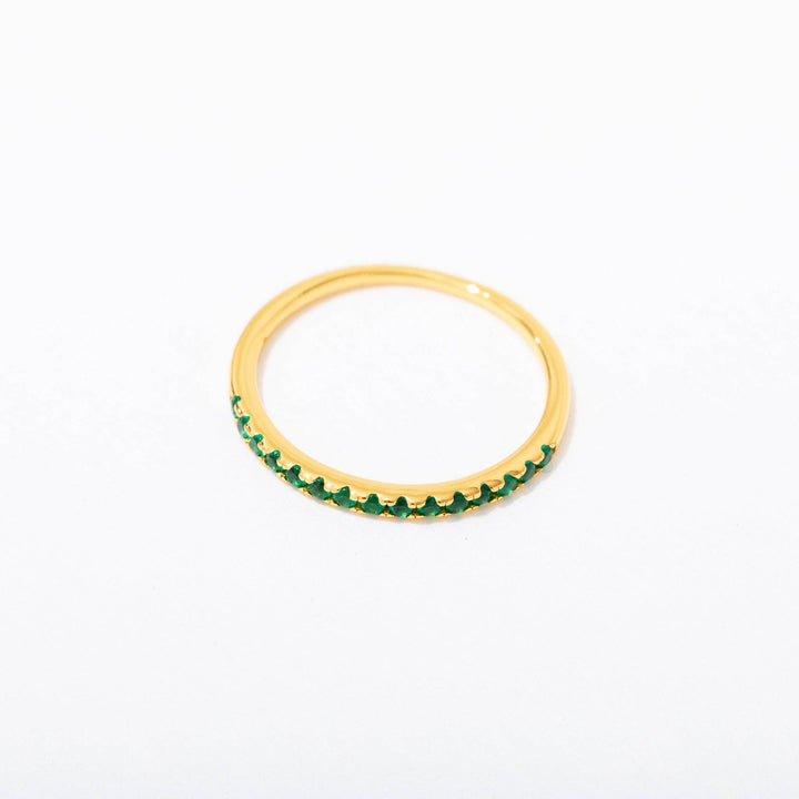 Gold Plate Half Eternity Ring: 8