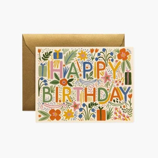 Fiesta Birthday Greeting Card - Merry PigletsRifle Paper Co.