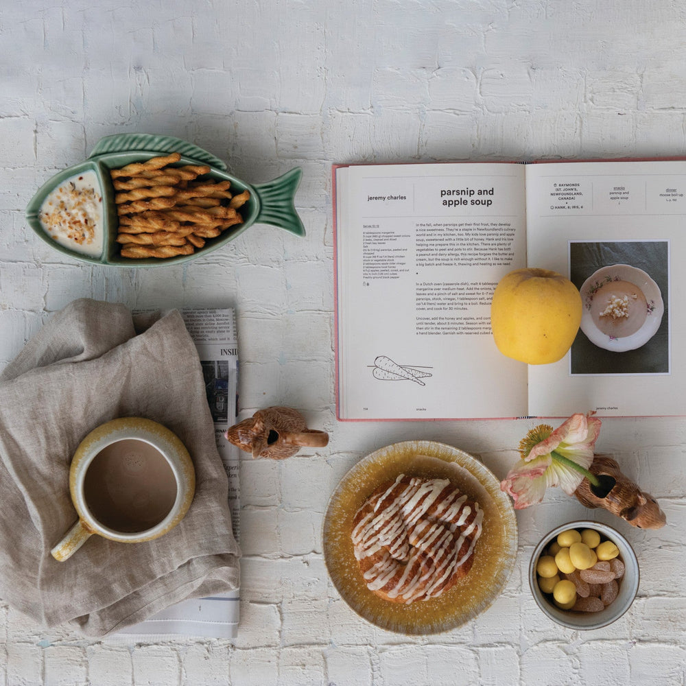 Fish Snack Dish - Merry PigletsCreative Co-Op