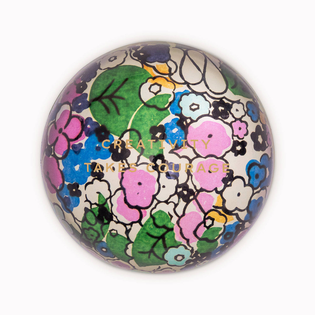 Floral Paperweight - Merry PigletsAmelin Archive