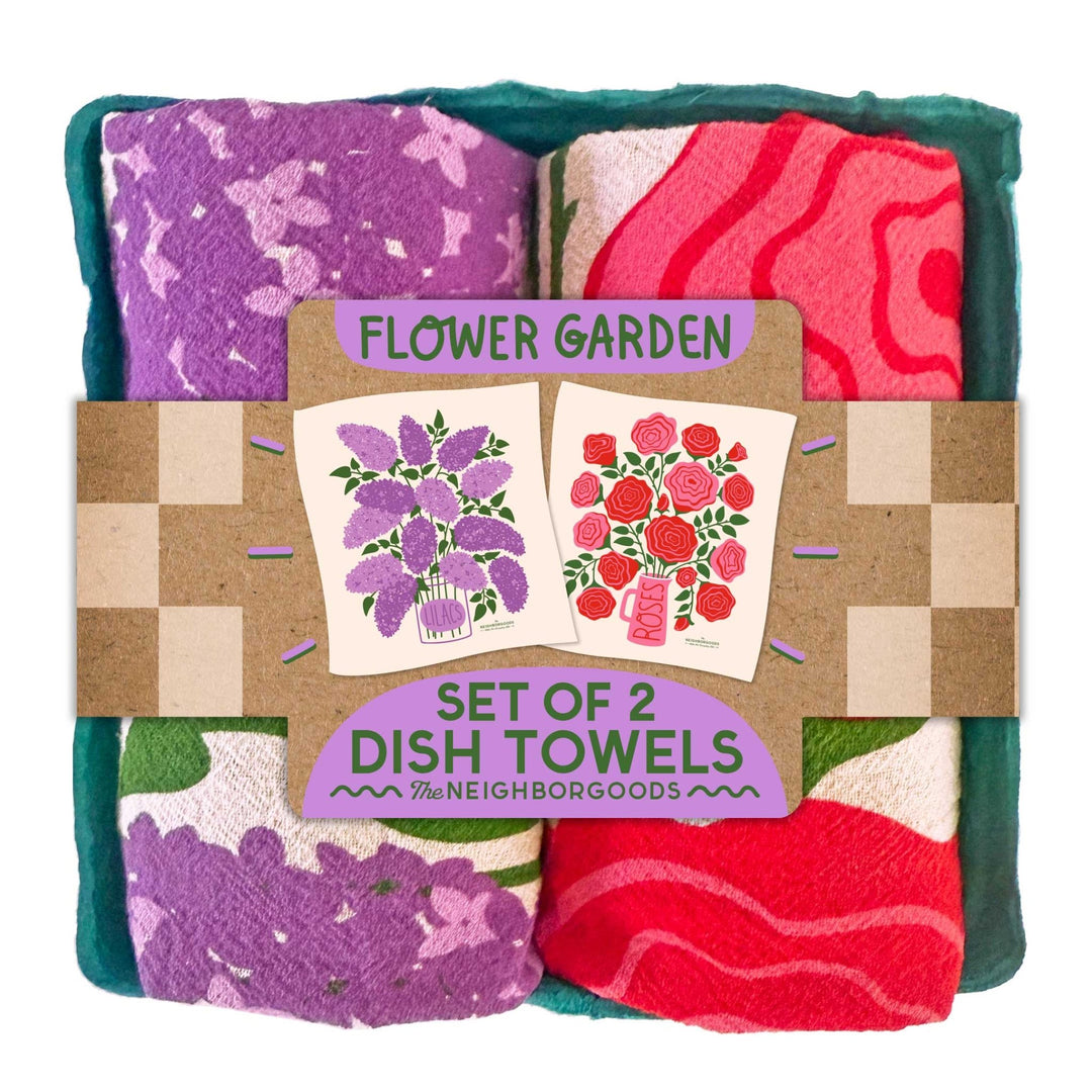 Flower Garden Tea Towel Set - Merry PigletsThe Neighborgoods