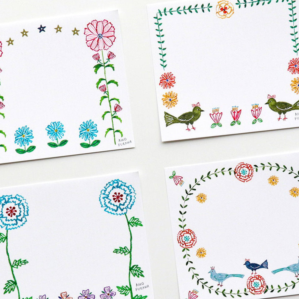 Flower Gate Block Memo Pad - Merry PigletsHer Winter Flowers