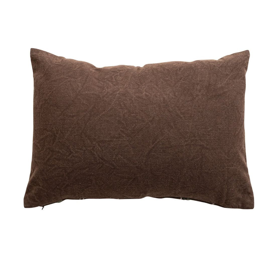 Flowers & Bees Embroidered Pillow - Merry PigletsCreative Co-Op