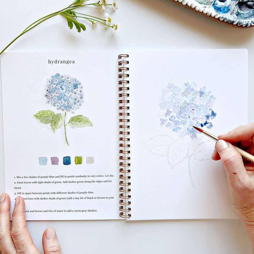 Flowers Watercolor Workbook - Merry Pigletsemily lex studio