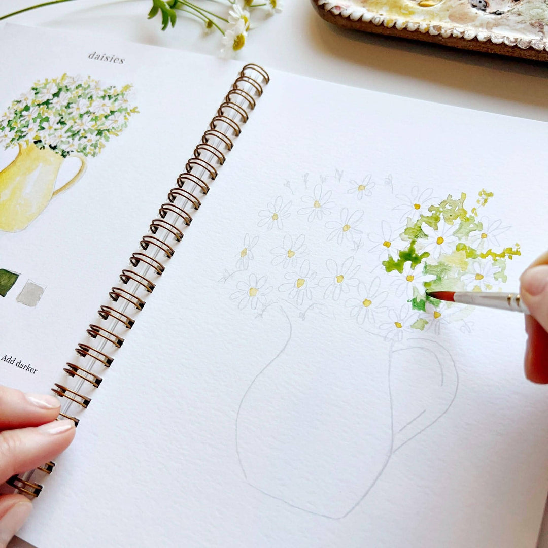 Flowers Watercolor Workbook - Merry Pigletsemily lex studio