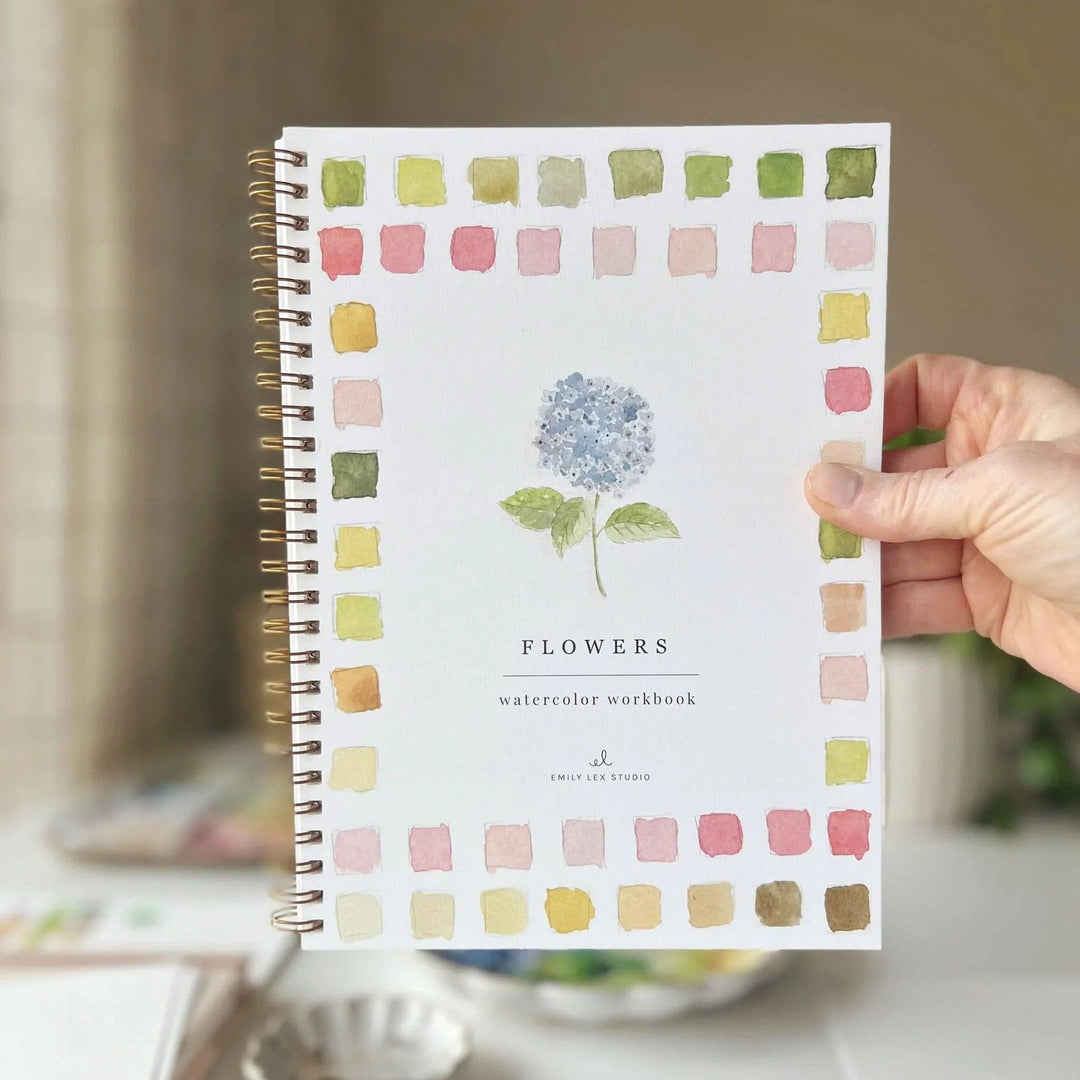 Flowers Watercolor Workbook - Merry Pigletsemily lex studio