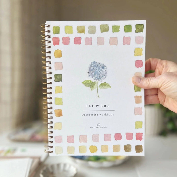 Flowers Watercolor Workbook - Merry Pigletsemily lex studio