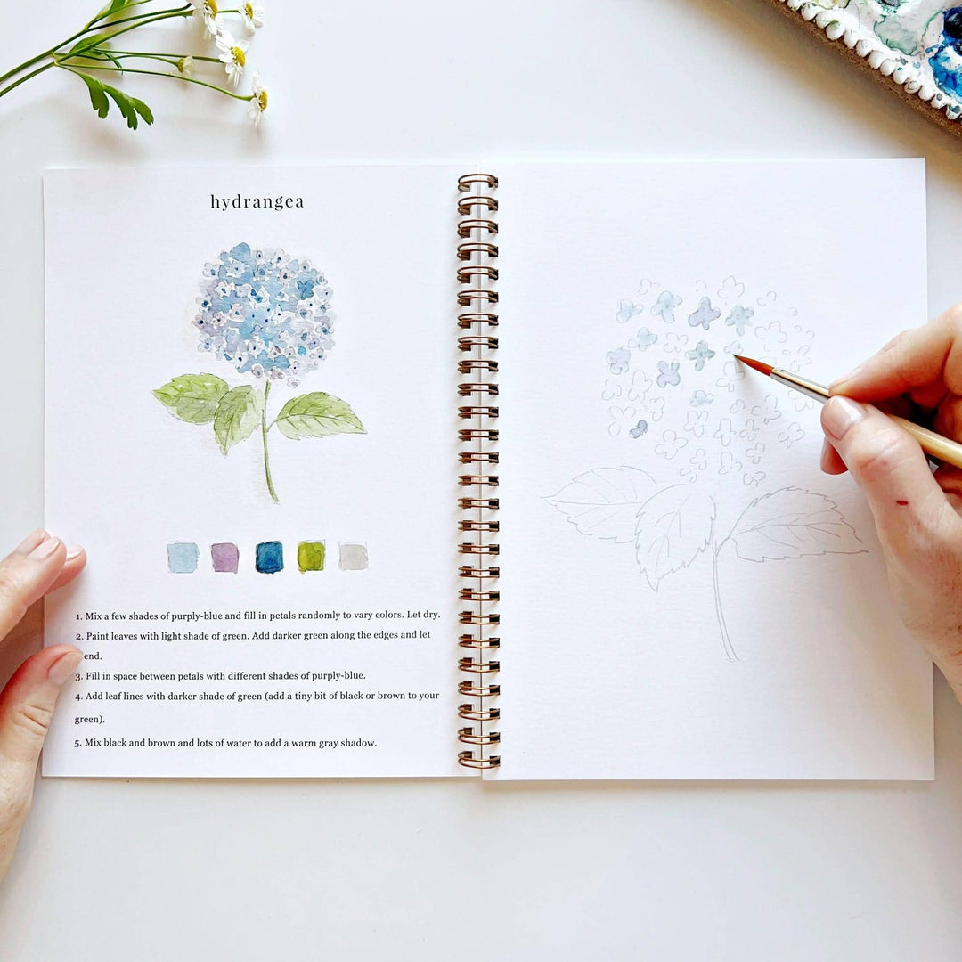Flowers Watercolor Workbook - Merry Pigletsemily lex studio