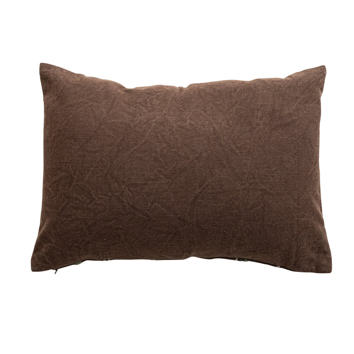 Flowers & Bees Embroidered Pillow