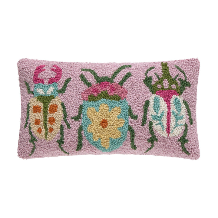 Folk Beetles Wool Pillow - Merry PigletsPeking Handicraft