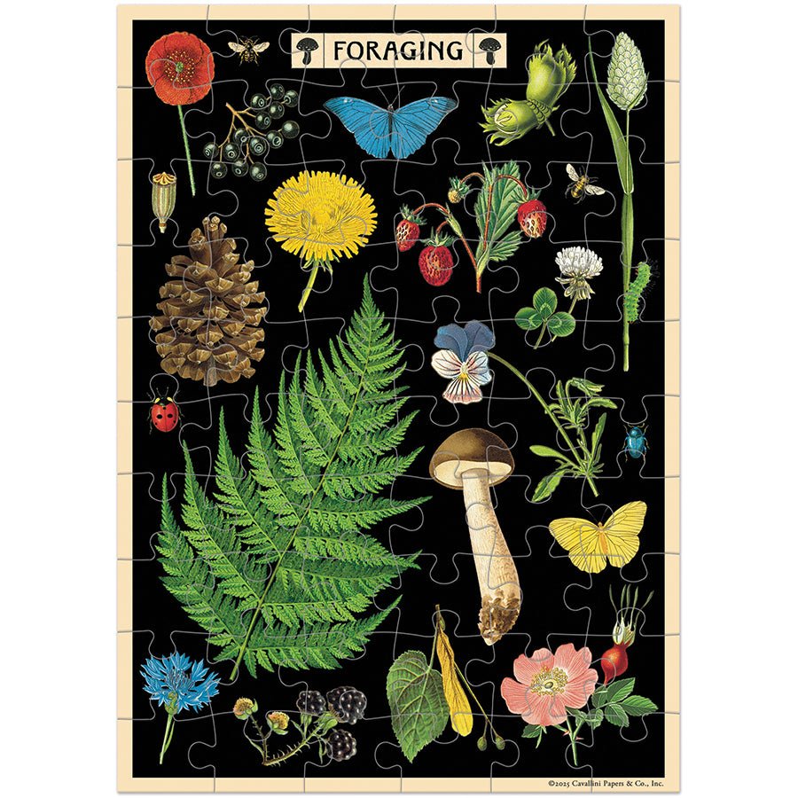 Foraging Puzzle Greeting Card - Merry PigletsCavallini Papers & Co.