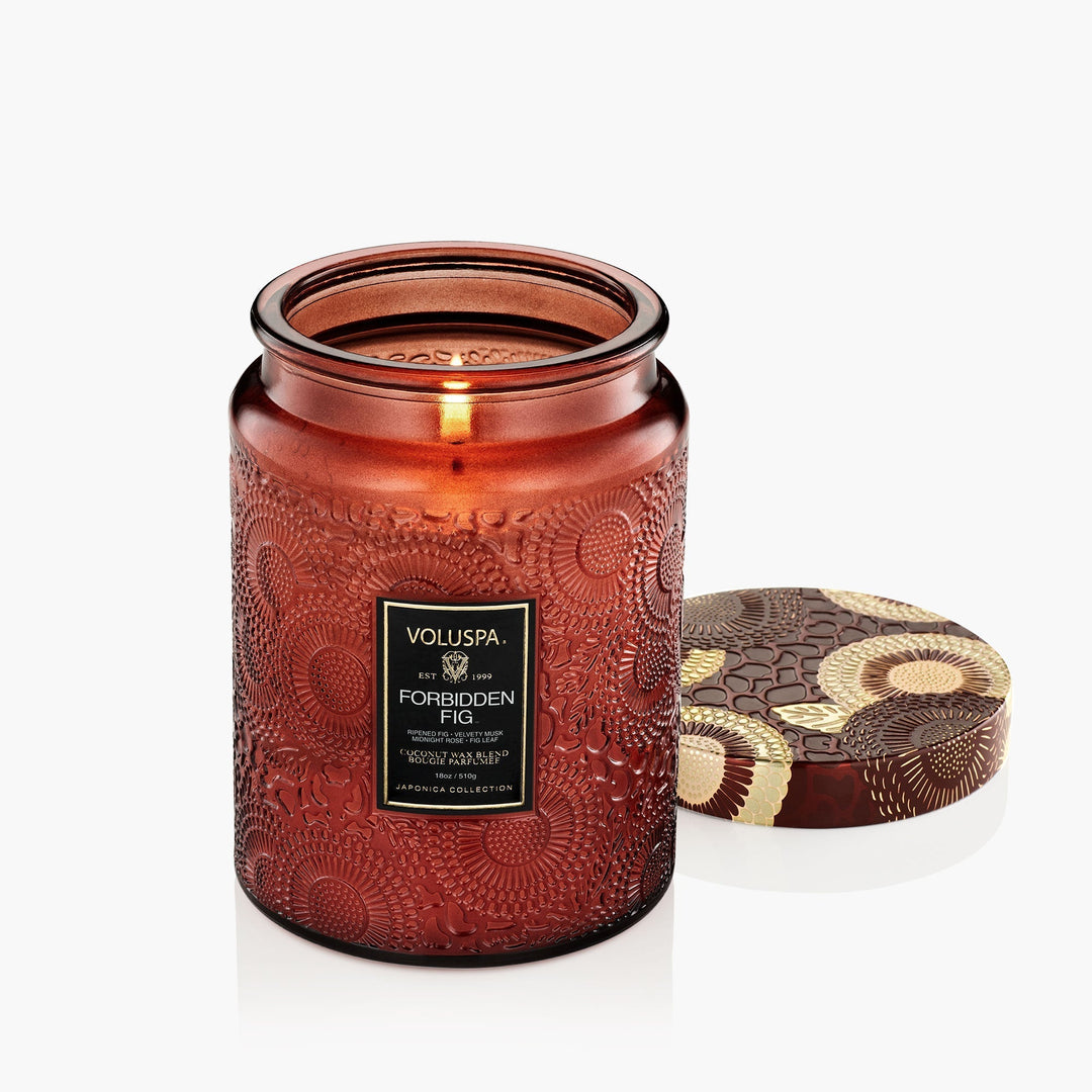 Forbidden Fig Large Jar Candle - Merry PigletsVoluspa