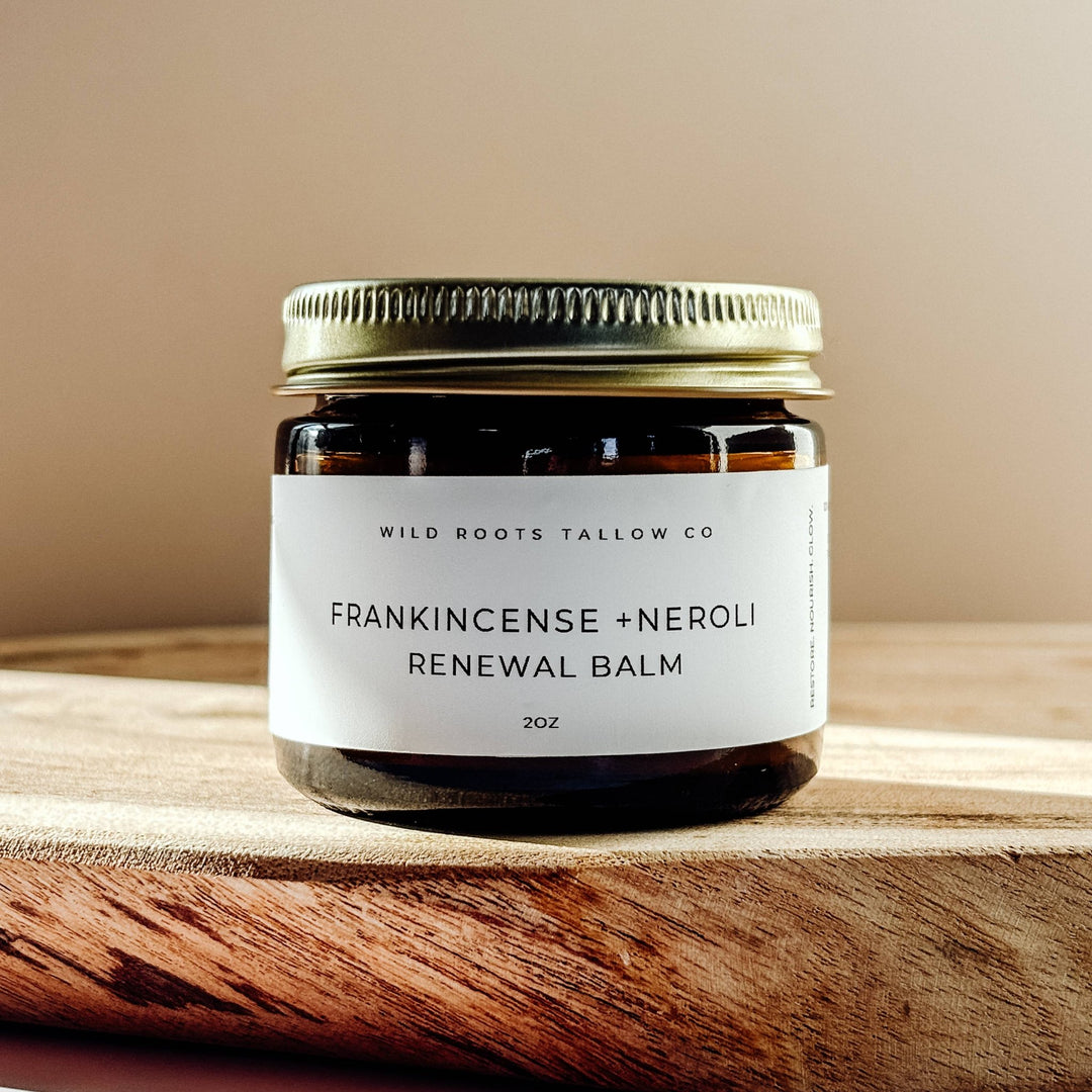 Frankincense + Neroli Renewal Tallow Balm - Merry PigletsWild Roots Tallow Co.